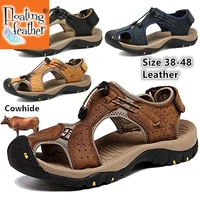 male shoes genuine leather men sandals summer men shoes beach fashion outdoor casual non slip sneakers footwear size 48