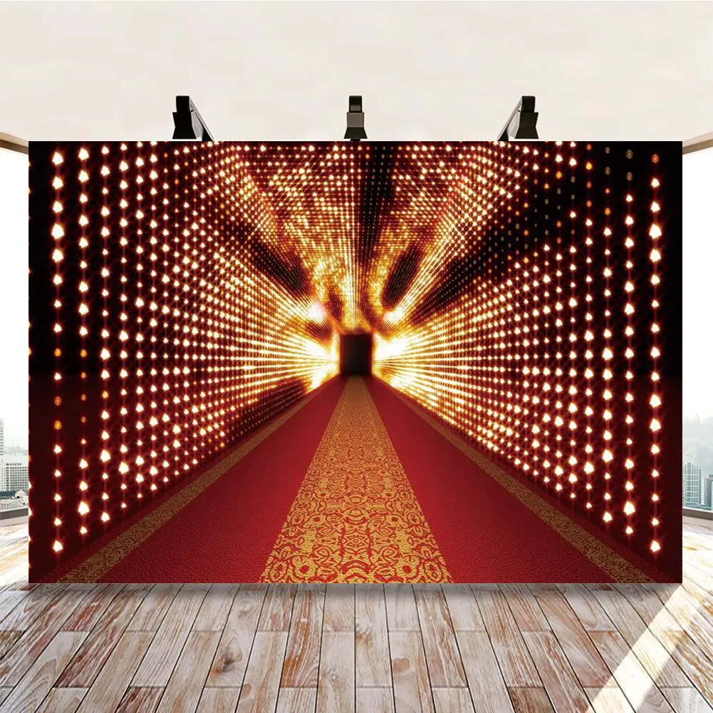 

Lamps Wall Red Carpet Photography Backdrop Anniversary Celebration Party VIP Signature Poster Photo Background Vinyl