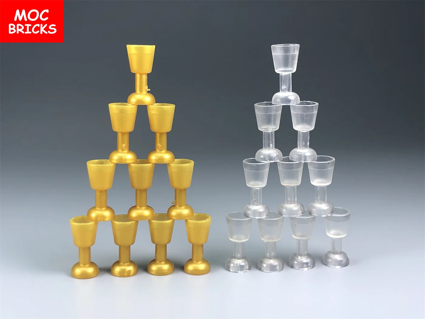 Кубики MOC стеклянный бокал для вина строительные блоки детали совместимые с 2343 6269