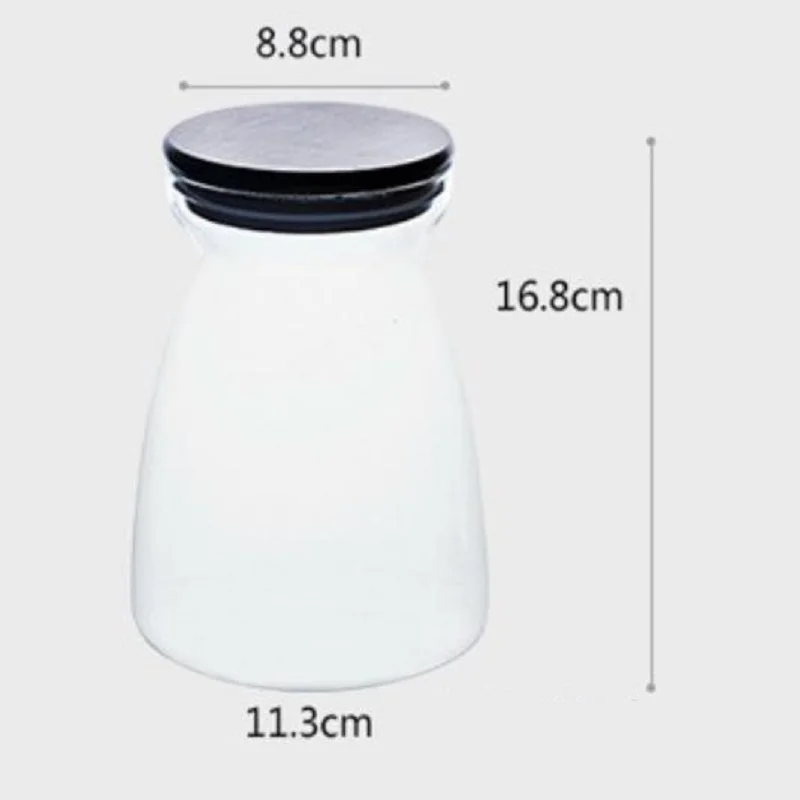 

Transparent Glass Storage Tank Kitchen Food Container Leak-proof Durable Durable Transparent Sealed Whole Grains Storage Bottles