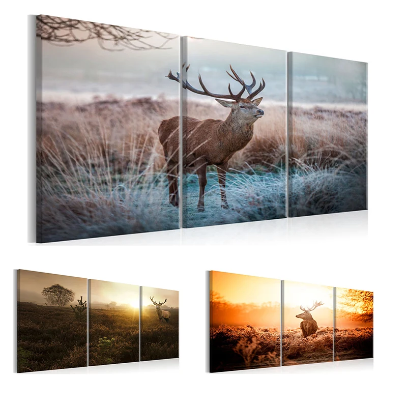 

Настенная картина в рамке с рисунком в виде оленя