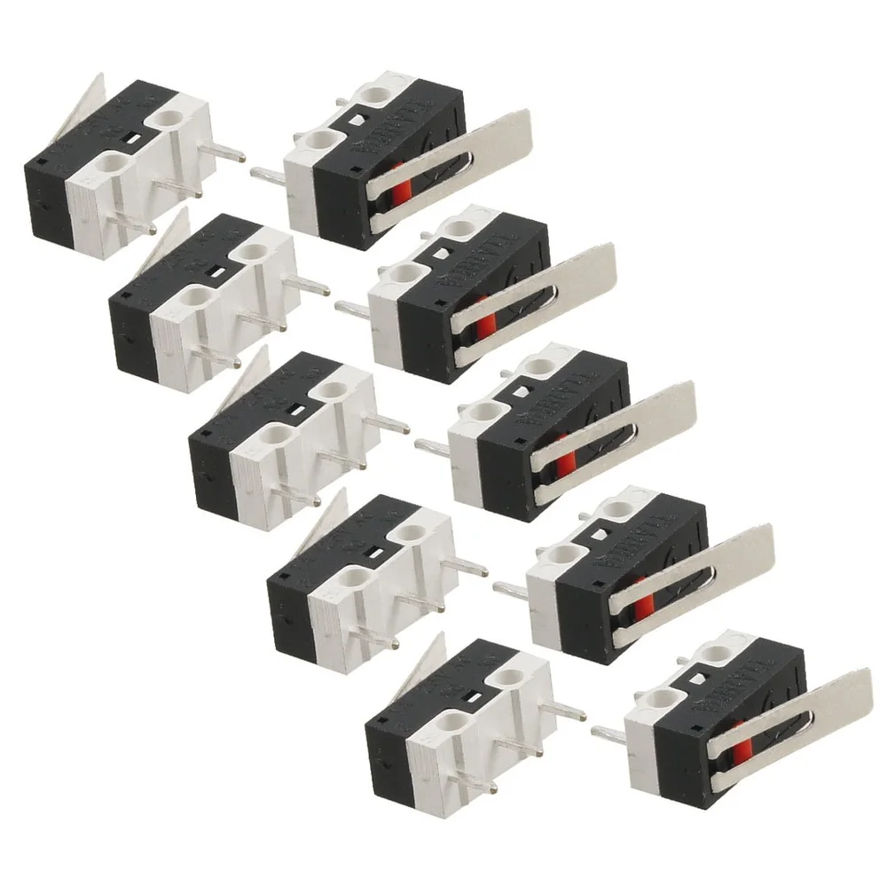 10 шт AC 125V 1A SPDT 1NO 1NC длинный шарнирный рычажок Micro Switch|Выключатели| |
