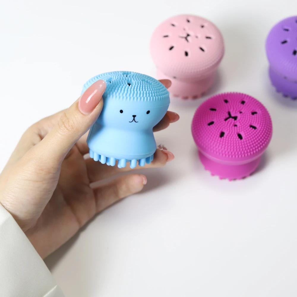 

1Pcs Facial Cleansing Brushes Silicone Small Octopus Face Deep Cleaning Washing Massage Brush Skin Care Tools Beauty Instrument