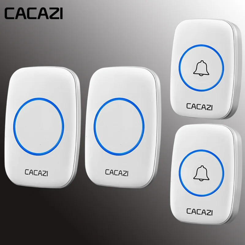Водонепроницаемый дверной звонок CACAZI 100-240 В 38 колец 3 громкости 300 м | Безопасность