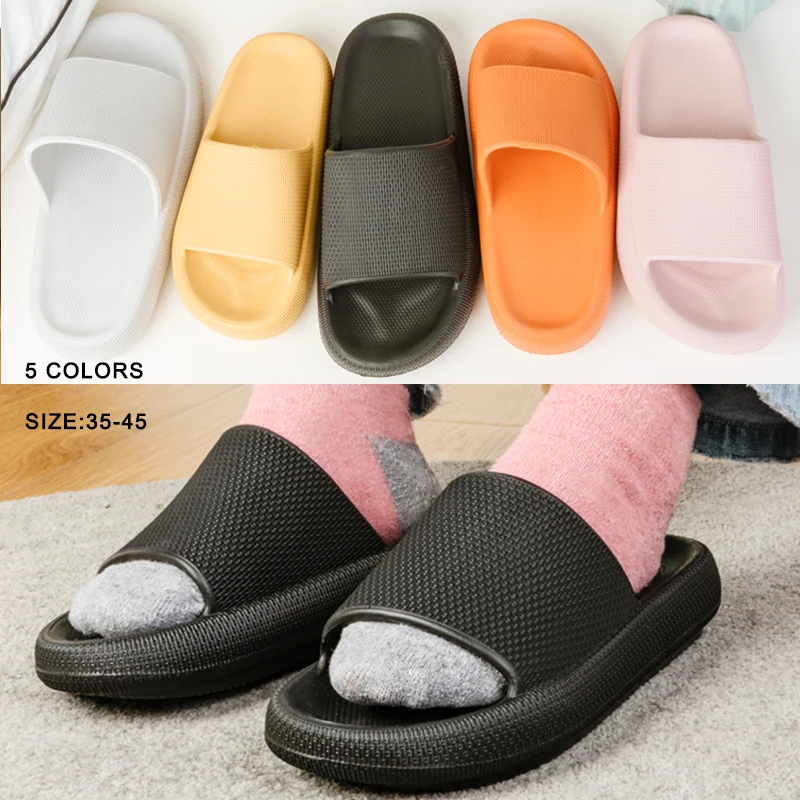 

Thick Platefrom Slippers Unisex Indoor Bathroom Slipper Soft EVA Sandals Women Water Shoes Lightweight Fashion Clogs