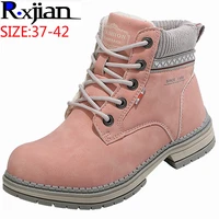 r xjian winter plus velvet cotton shoes ladies martin boots tooling boots ski boots outdoor hiking shoes warm and breathable