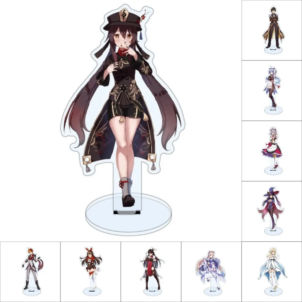 

Anime Genshin Impact Acrylic Stand FigureXiao Venti Klee Zhongli Model Plate Desk Decor Standing Sign Keychain Fans Gifts Prop