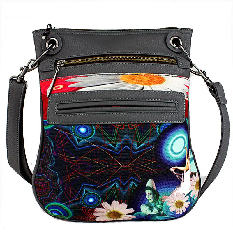 Скидка известный бренд bolsos Женская испанская сумка с рисунком Женская сумка Холщовая Сумка модные сумки через плечо - Цвет: A012