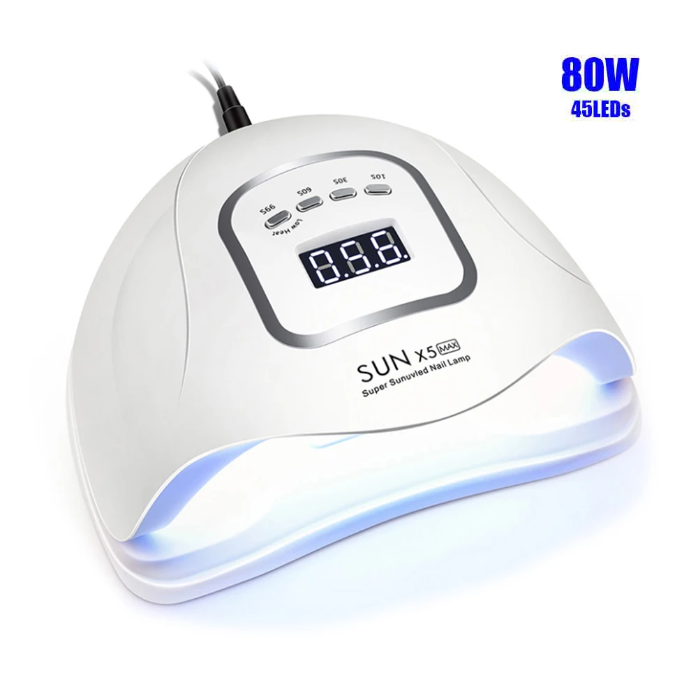 Сушилка для ногтей SUNX 5 Max/80/54/36 Вт 45/36 светодиодный s Dual светодиодная УФ-лампа для ногтей от солнца светильник для отверждения УФ-гель для ногтей с Сенсор ЖК-дисплей Дисплей
