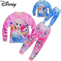 disney spring and autumn frozen 2 long sleeve childrens homewear set two piece pajama set