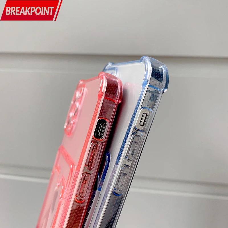 Breakpoint Soft Case For iPhone Xr Transparent Card Pocket Solt Holder For 7 8 Plus SE X Xs 11 12 13 Pro Max Mini Phone Cover