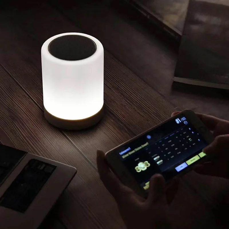 Дешево BedsideTouch многоцветная светодиодная лампа ChangingTable светильник светодиодный смарт атмосферу Настроение Ночной светильник USB Перезаряжаемые за...