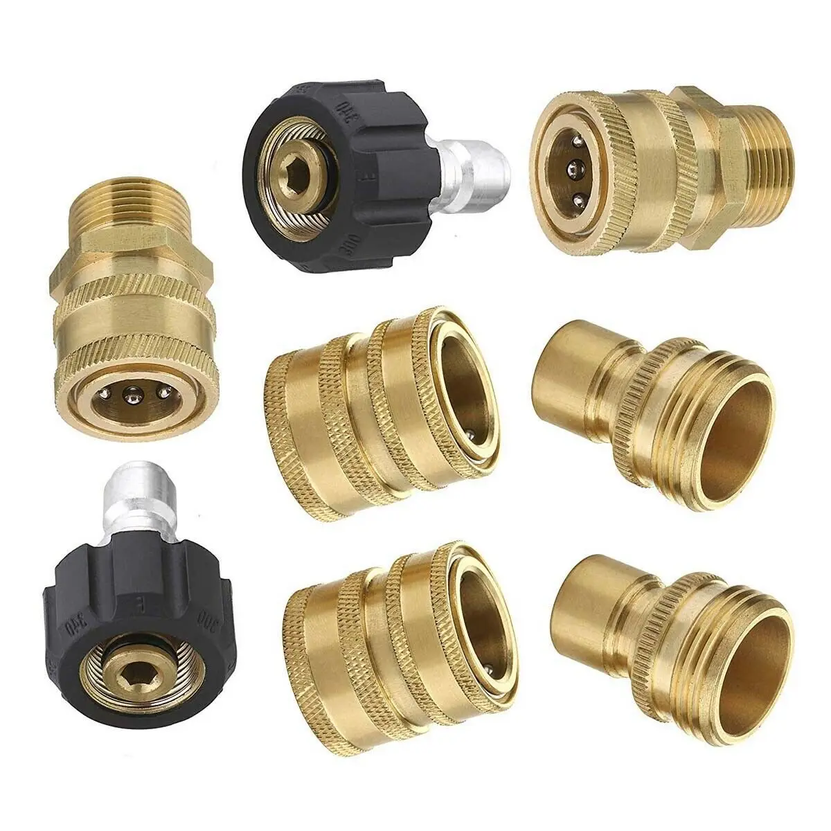 High Pressure Connector Quick Release Female Adapter Connect For Pressure Washer 14mm M22 x 3/8 inch Male Plug Couplings Coupler