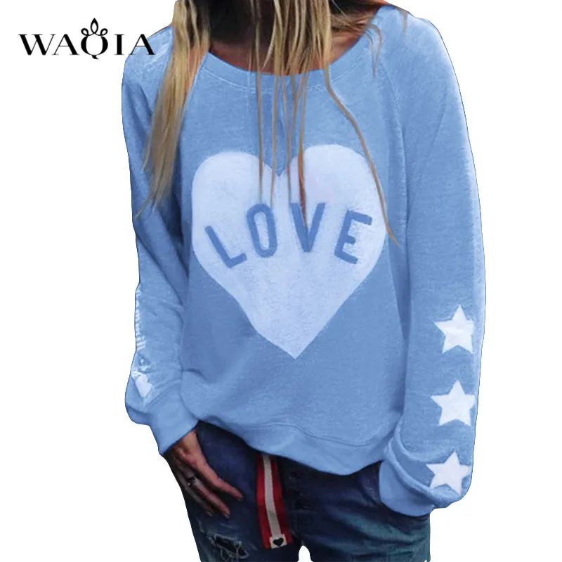 Женская толстовка и размера плюс повседневные пуловеры с принтом в виде сердечек