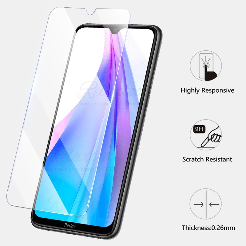 

3PCS 9H Tempered Glass on the For Xiaomi Redmi Note 8 Pro 8T 8A Screen Protector Redmi 8 a note8 t note8t 8pro Protective Film