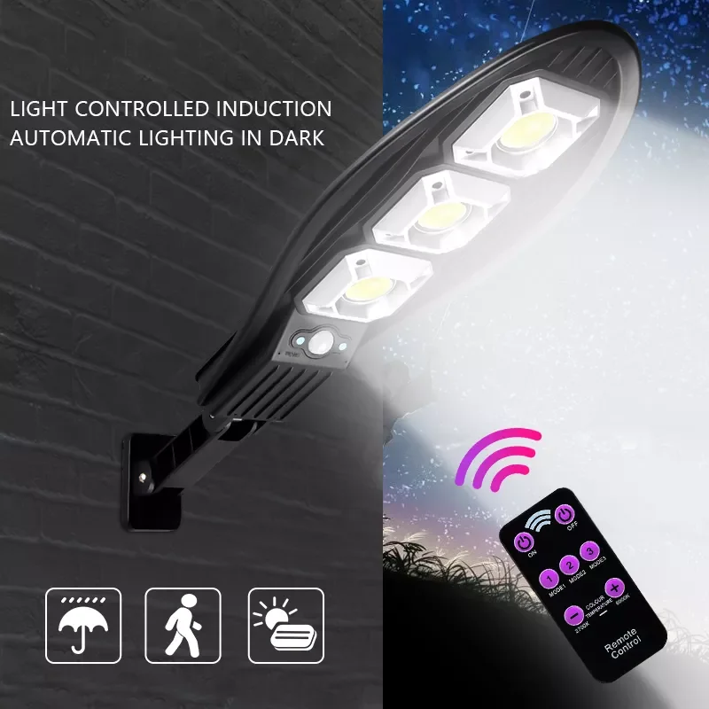 

LED Solar Lamp IP65 Waterproof Powerful Street Light Remote Control Lamp Motion Sensor Outdoor Home Garden Wall Light 1500w