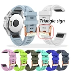 Ремешок 20 мм для смарт-часов Garmin Fenix 6 6S Pro 5 5S Plus, быстросъемный силиконовый браслет из розового золота с стальной пряжкой