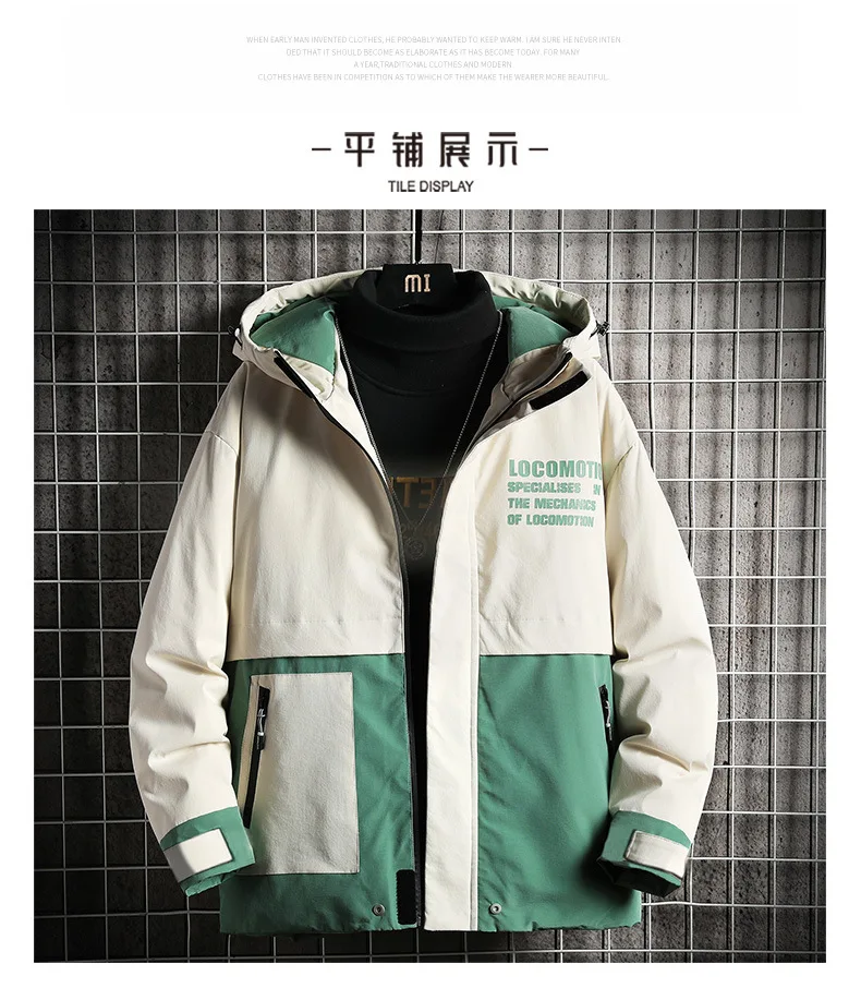 Winter New Men Solid Color  Lightweight Padded Jackets Parkas Quality Men's Hooded Warm Thick Fashion Casual  Male Coat