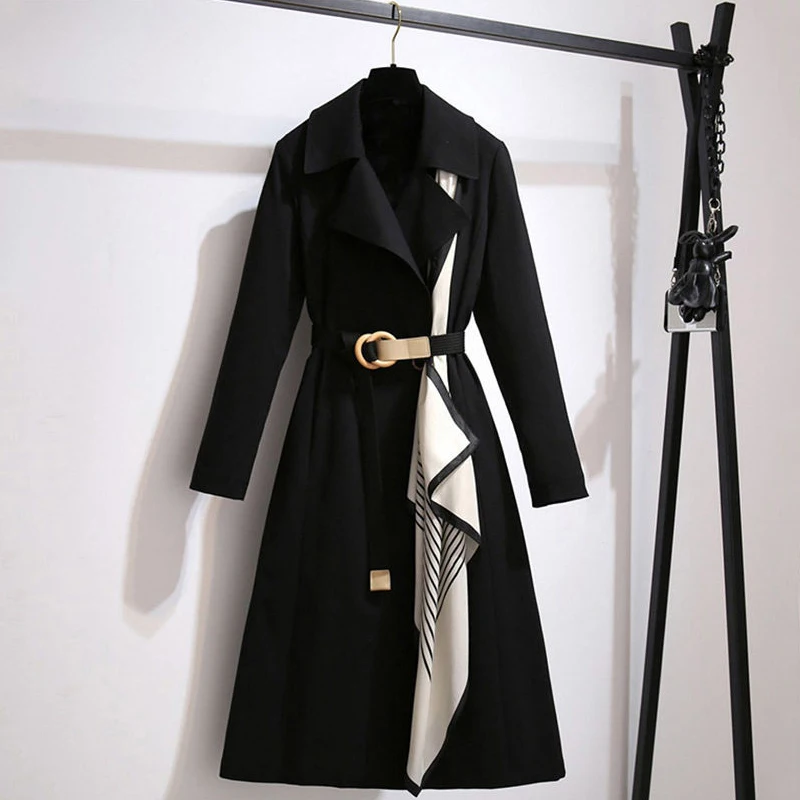 Зимняя Офисная женская элегантная смесь женские корейские модные длинные пальто