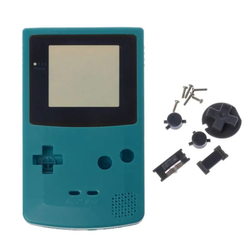 Полный корпус чехол для nintendo Game boy цвет GBC запасная часть корпус оболочка упаковка 77UA - Цвет: Синий