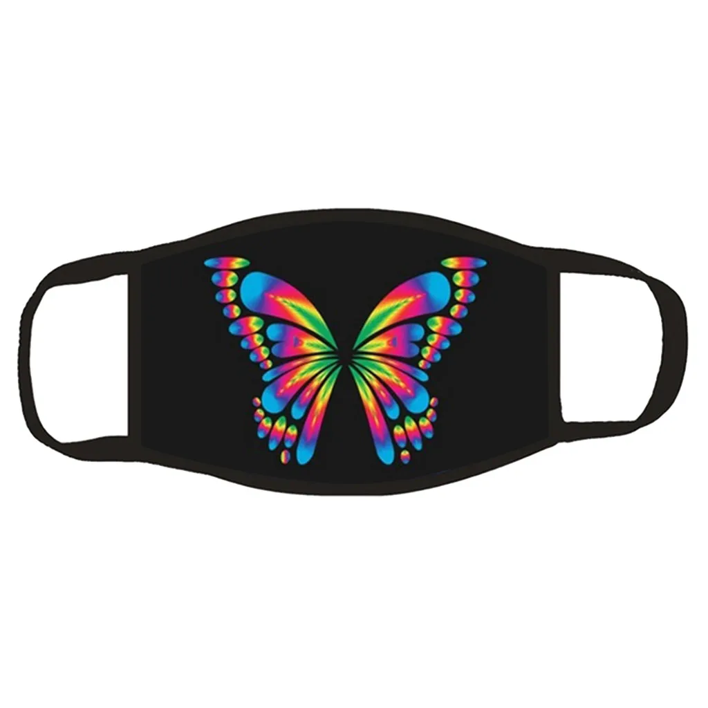 1PC Children's Face-mask Mouth Cover Butterfly Printed Outdoor Child Kids Mask Masque Enfant Black Anti-dust Party Safety маска | Дом и