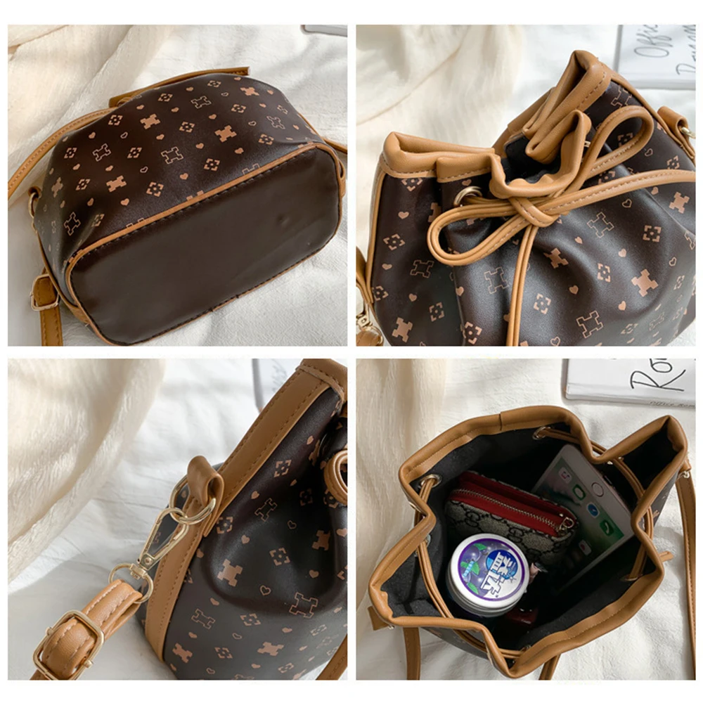 Женская сумка-мешок на шнурке с принтом | Багаж и сумки