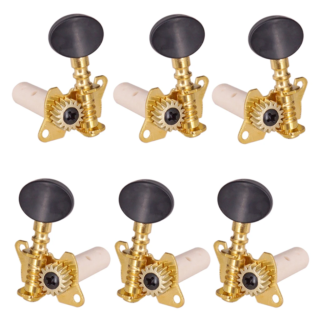 Открытые золотые Запчасти для классической фольклорной гитары тюнер настройки