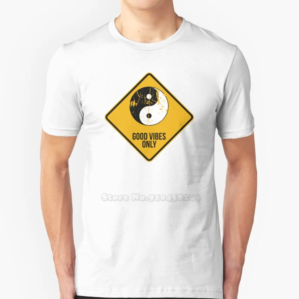 Футболка Yin Yang - Good Vibes Only новинка летняя модная повседневная хлопковая с круглым