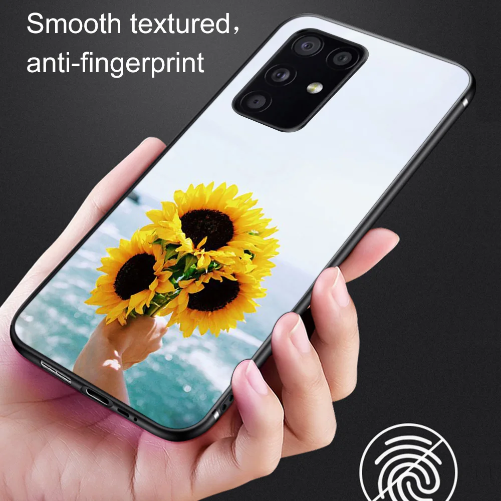 

Sunflower Flower Case For Samsung Galaxy S21 A51 S20 S10 S9 S8 Plus Ultra S10e A50 A71 A70 A20E A21 NOTE 20 10 9 8 Plus Soft TPU
