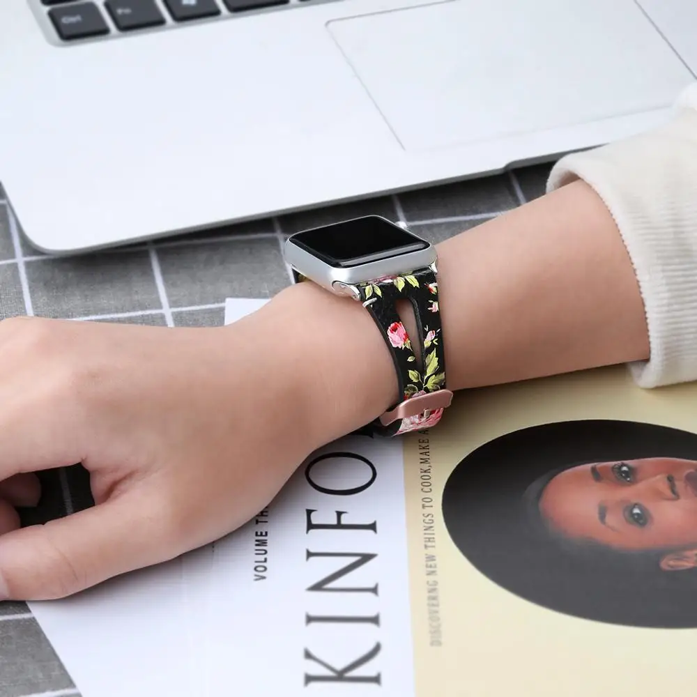 Кожаный ремешок для часов Apple Watch 38 мм 44 мм 40 мм 42 мм кожаный ремешок сменные браслеты для Iwatch браслет 83008