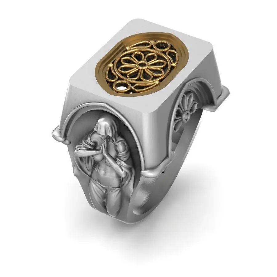 Новые серебряные кольца с рельефным тотемным принтом девушки мужские