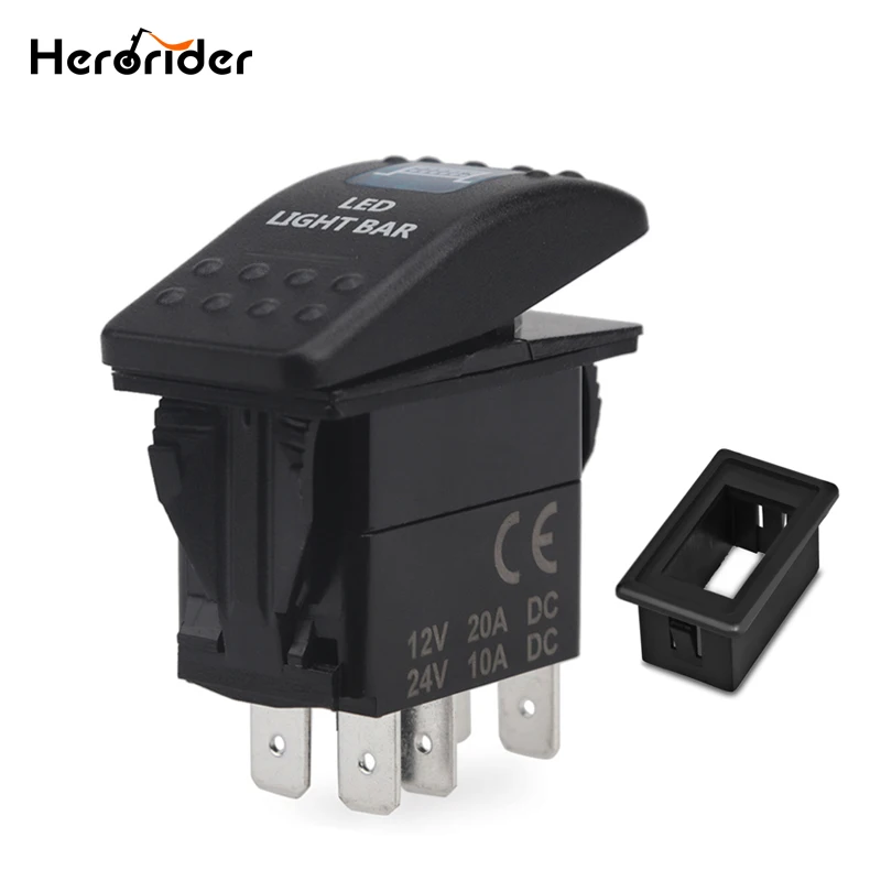 

Herorider 5pin Car Boat Truck Lighted Toggle Switch Panel 12v ON-OFF Waterproof 12V 24V Car Boat Rocker Car Switch