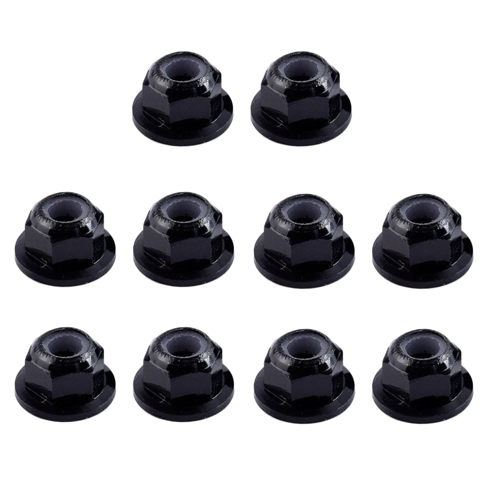 

10pcs Steel 4mm RC Wheel Tires Nuts Flanged Nut for 1/10 RC Model Vehicle