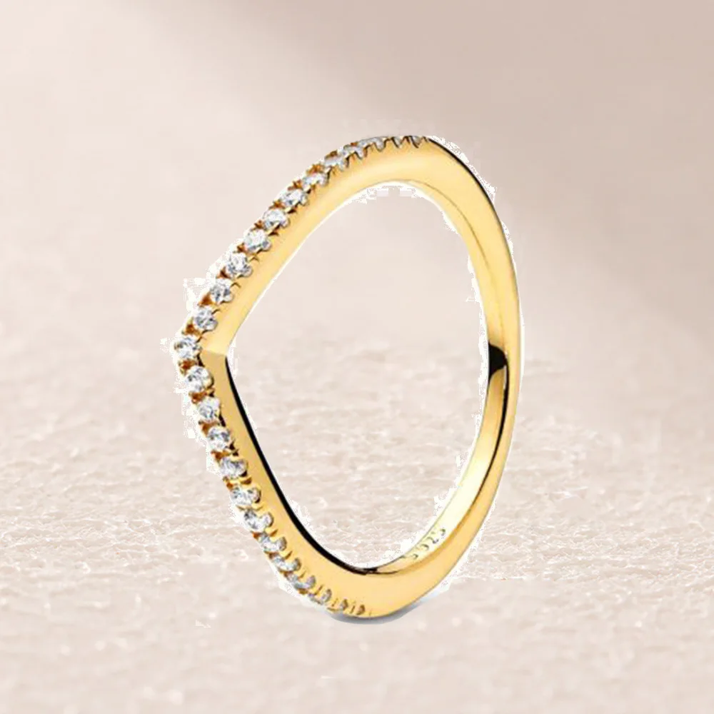 

166316CZ Shine Sparkling Wishbone Ring