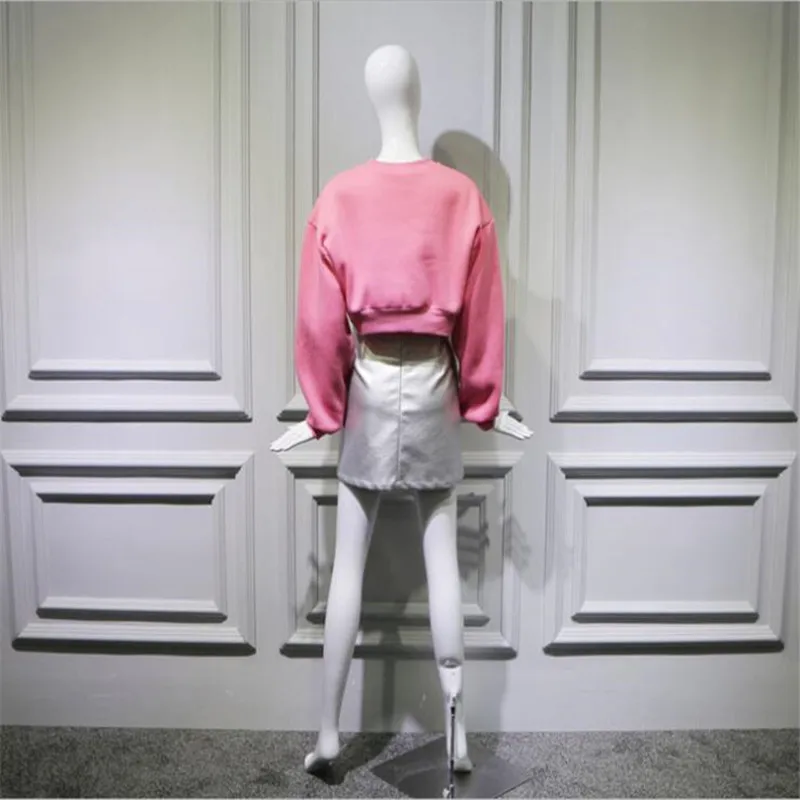 Женский костюм повседневный модный розовый свитер с рисунком кокосовой пальмы и