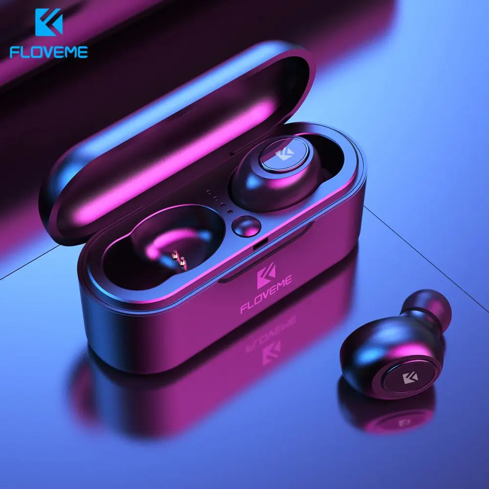 FLOVEME TWS5.0 Мини Bluetooth беспроводные наушники 3D стерео звук двойной микрофон