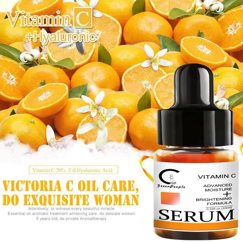 GPGP GreenPeople Vitamin C Skin Oil Liquid Freckle Removal Acne Scars Hyaluronic Acid Anti-wrinkle Vc Face Essential Oil