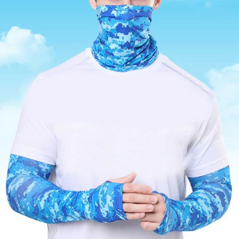 

Outdoor Sports Sun-protective Sleeve Headscarf Thin Sunscreen Riding Bib Moisture Absorption And Perspiration Multi-purpose Mask