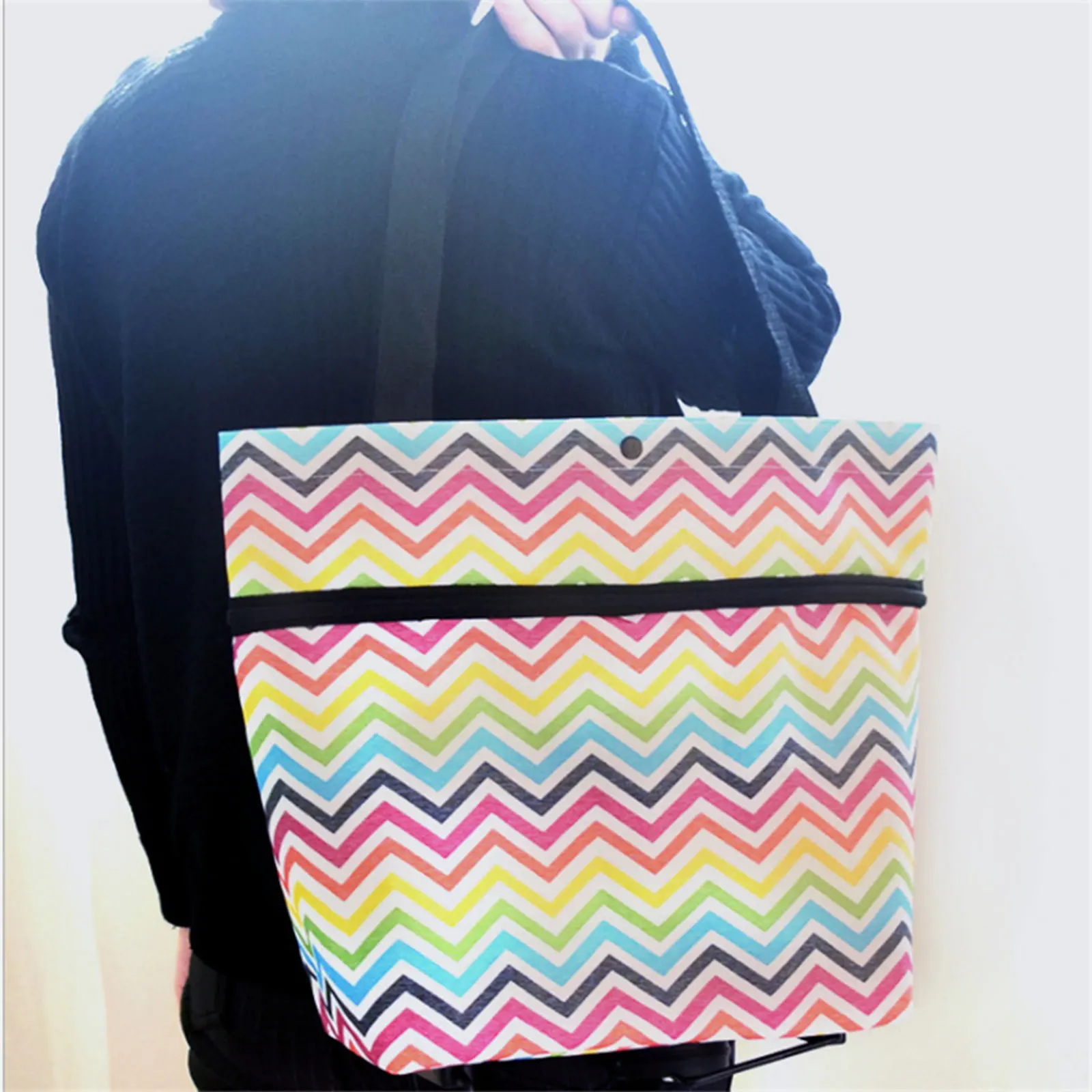 Складная сумка для покупок складная с принтом Портативная домашнего хранения на