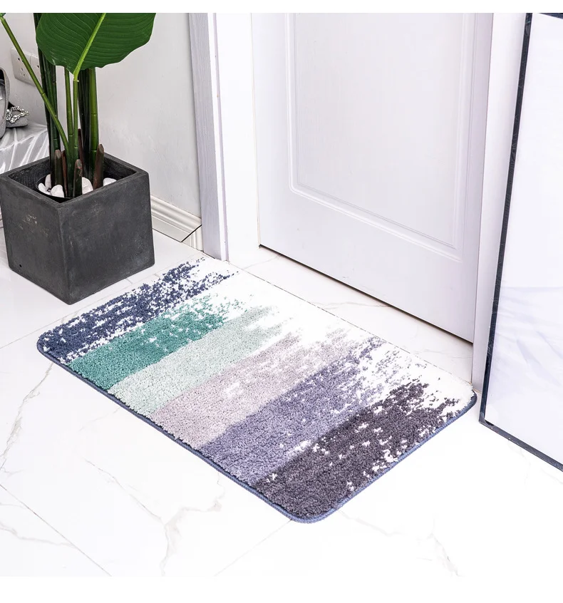 Nordic modern rug new simple household flocking carpet floor mat bedroom bathroom slip | Дом и сад