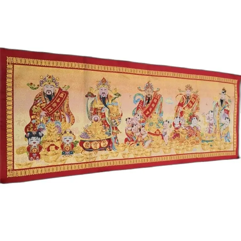 

Thangka embroidery portrait religious Tibet portrait Nepalese Buddhist temple brocade painting silk decoration treasure