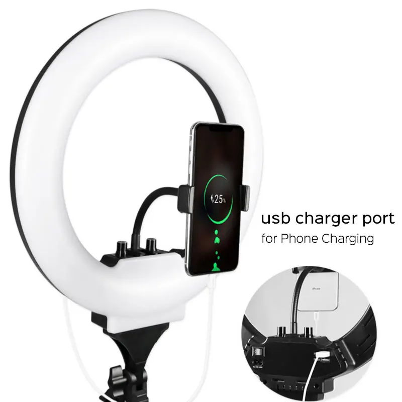 14 inch 35cm Photography LED Selfie Ring Light Photo Studio Camera Light With Phone Holder Tripod Stand For Makeup Video Live