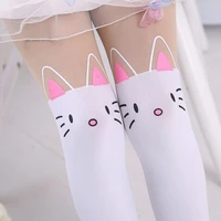 baby pantyhose kids tights knee fake velvet stocking white cartoon cat childrens princess girl tights stockings tights