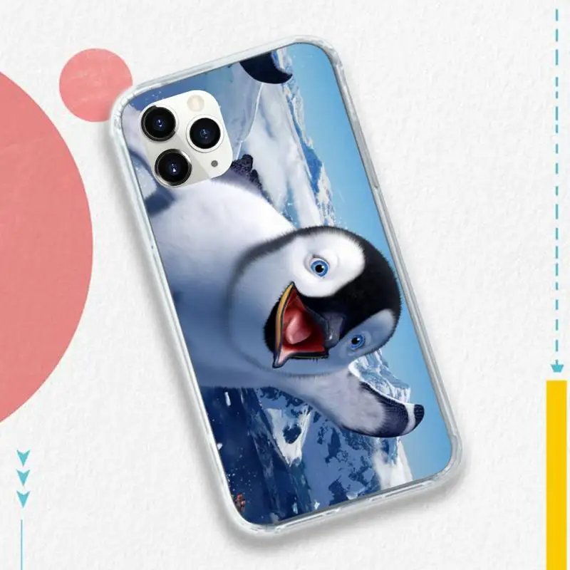 

penguin happy feet lovely Phone Case for iPhone 11 12 pro XS MAX 8 7 6 6S Plus X 5S SE 2020 XR