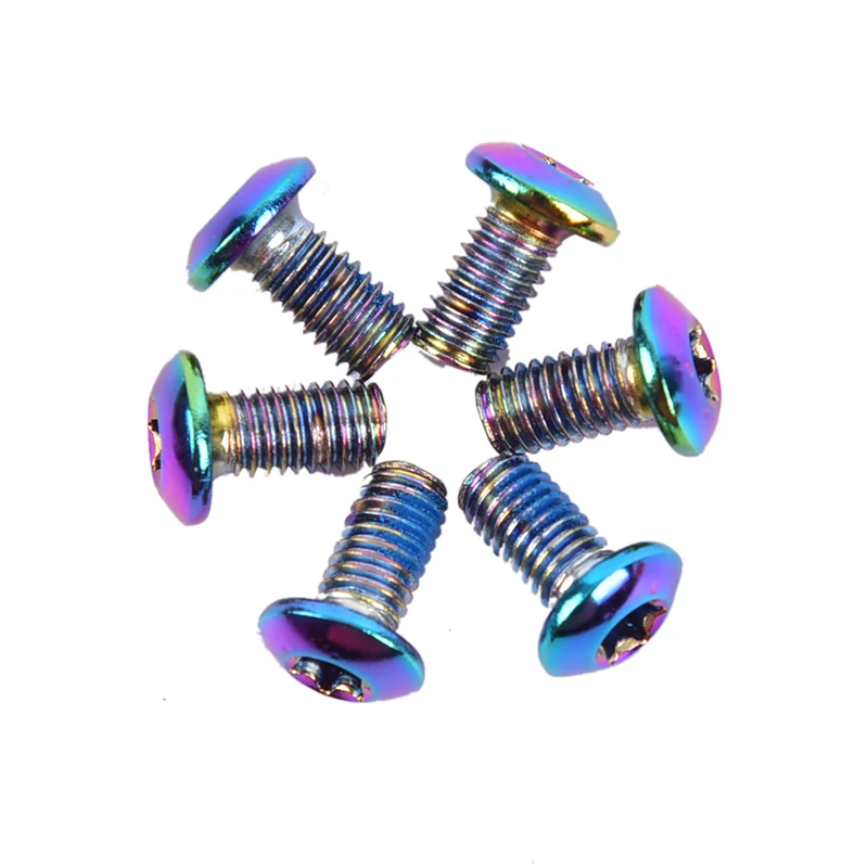 12 шт./компл. M5x10mm Титан горного велосипеда Сверхлегкий тормозной ротор винт Бетти