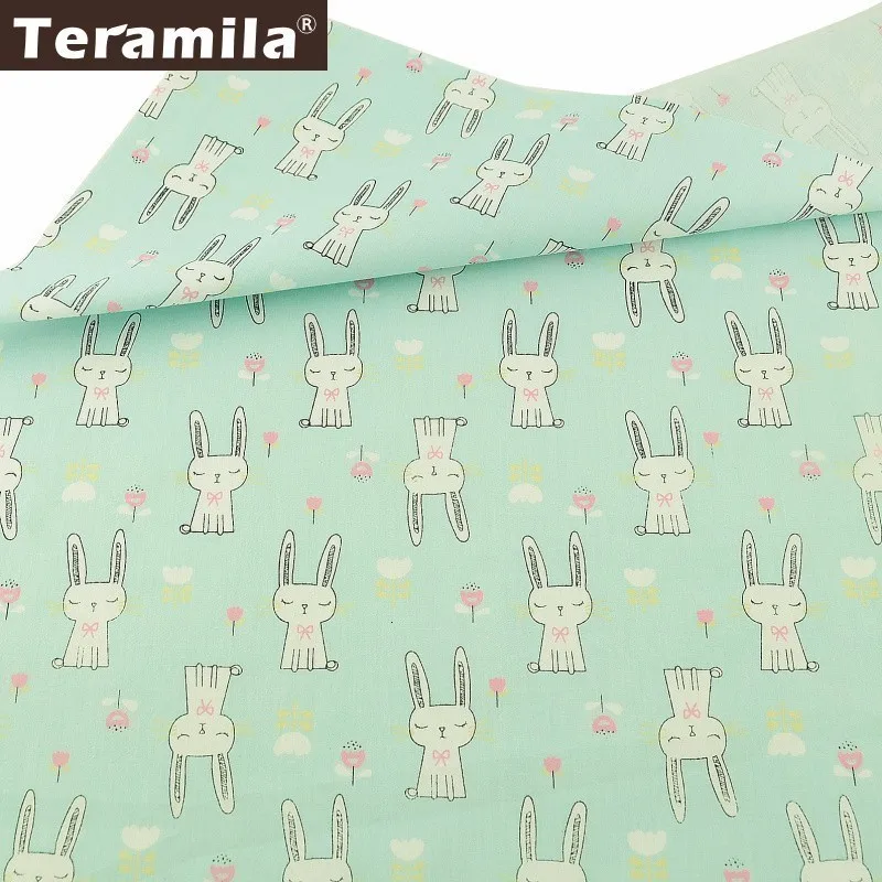 1pcs 50x160cm Teramila хлопок ткани метров 50x160 см животных мультфильм дизайн Telas DIY Лоскутная Ткань Ремесло Tissus Qulits Швейные простыни - Цвет: 1pcs 50x160cm