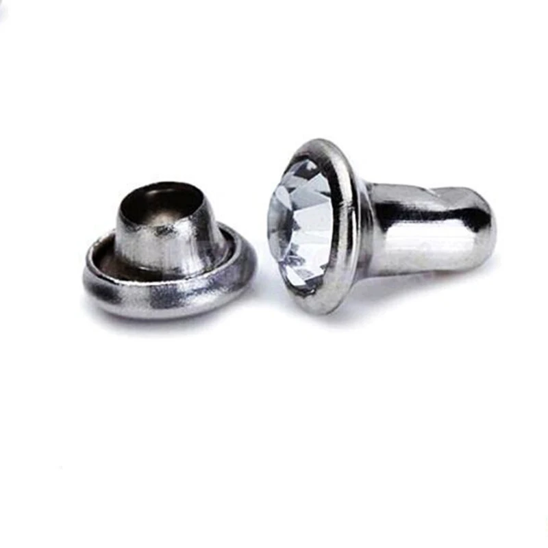 8 мм фианиты заклепки из горного хрусталя серебряного цвета шпильки в форме