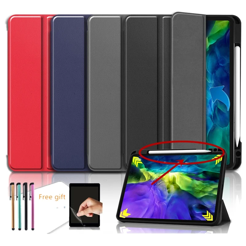 

Противоударный чехол-книжка с подставкой для iPad Pro 11 дюймов 2020 дюйма 2020 дюйма с функцией сна + держатель для ручки