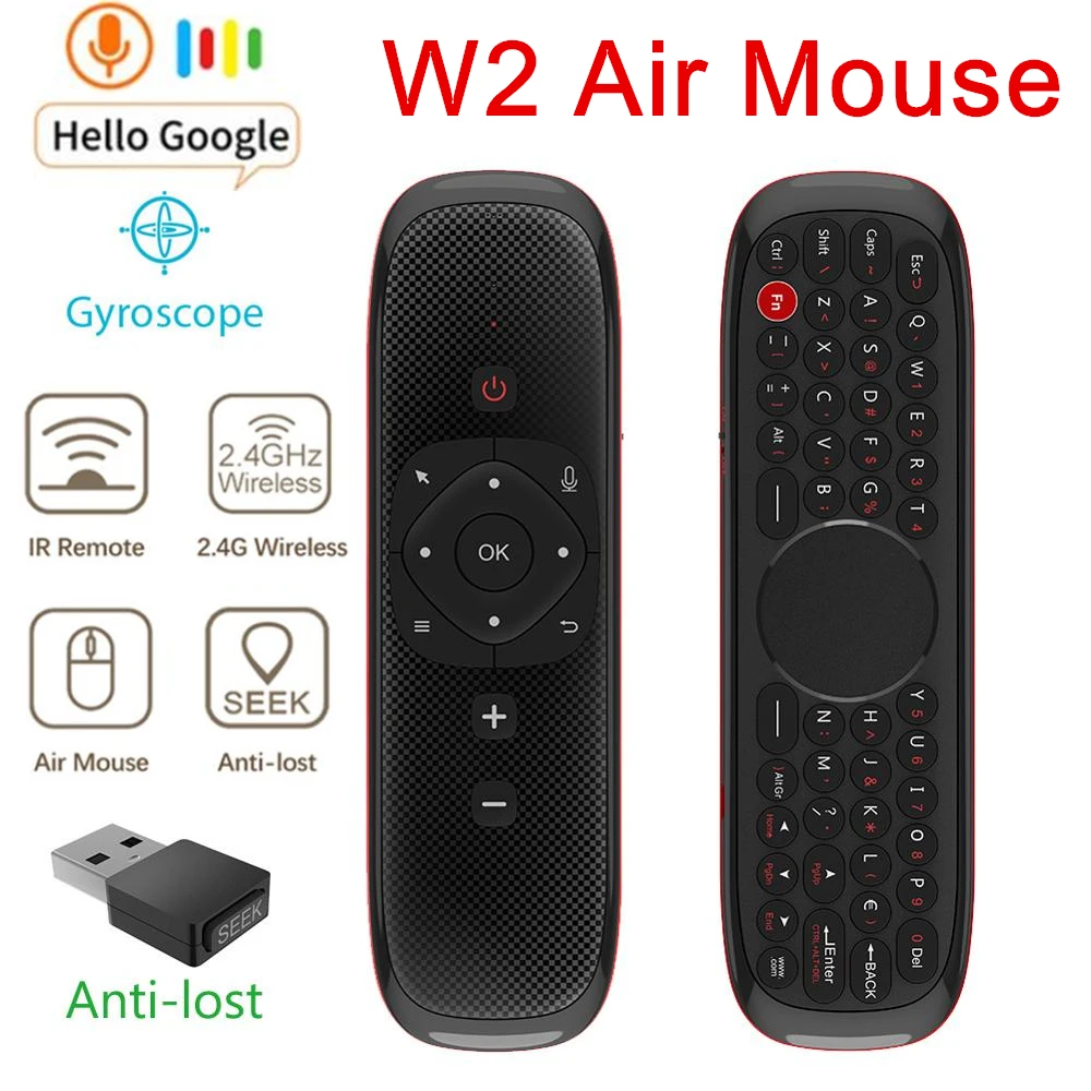 W2 Fly Air Mouse голосовой пульт дистанционного управления Управление микрофон 2 4G