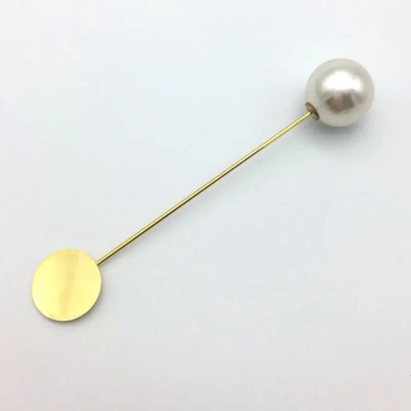 10 шт. круглый поднос лацкан палка с жемчугом брошь застежкой костюм шляпа значок